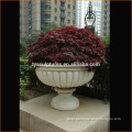 Hot sale outdoor large round stone flower pot